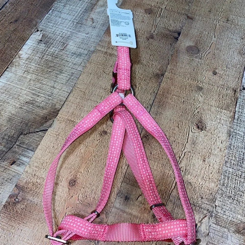 💜 nwt pink polka dot dog harness‎